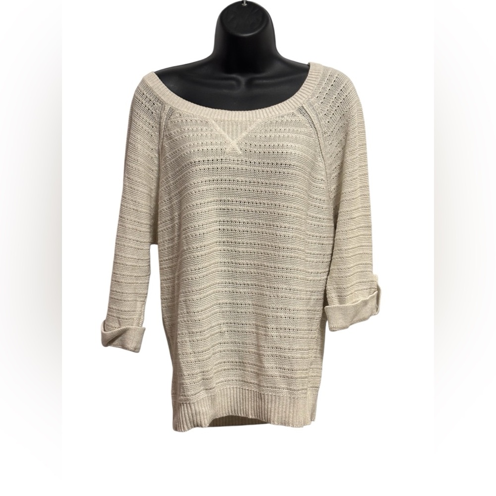 American Eagle Outfitters Cream Knit Sweater